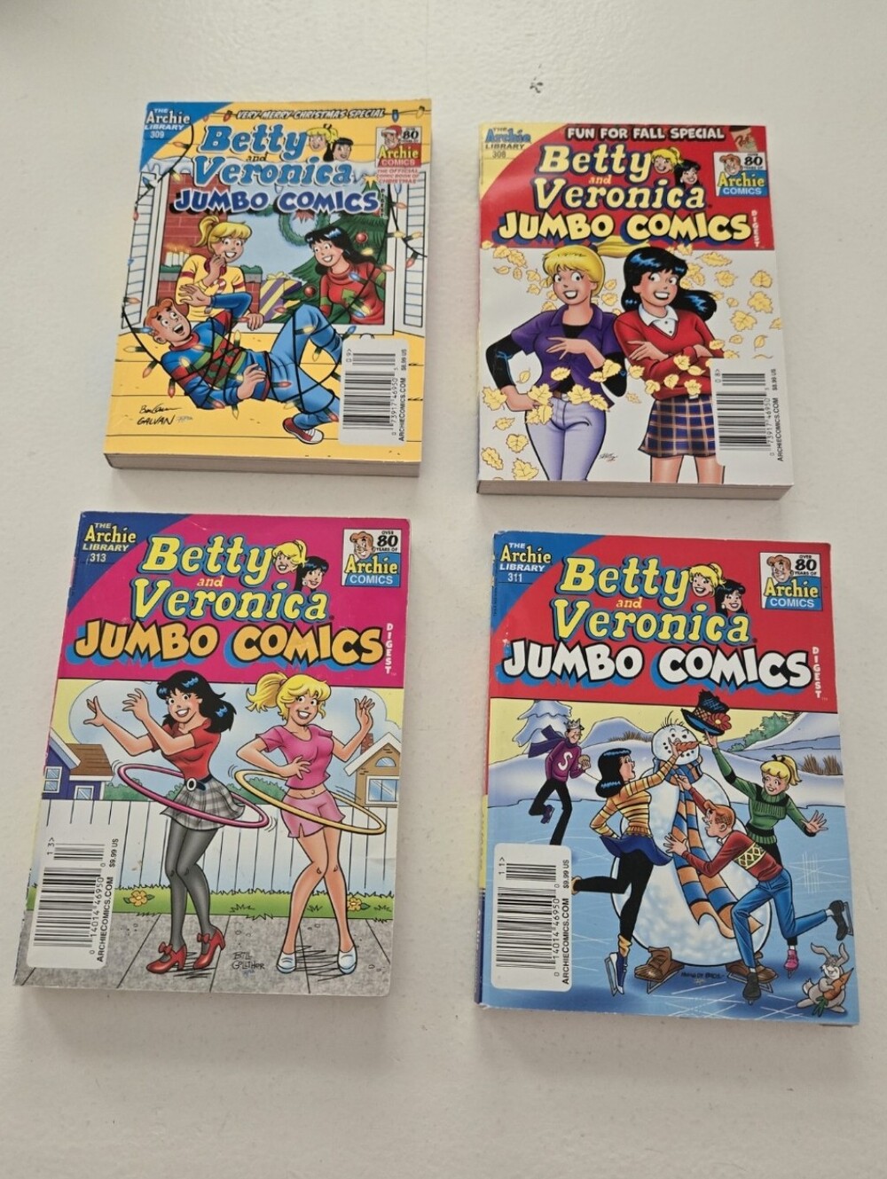 Archie Comics Betty & Veronica Jumbo Comis 308 309 311 313